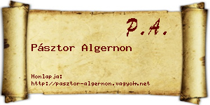 Pásztor Algernon névjegykártya